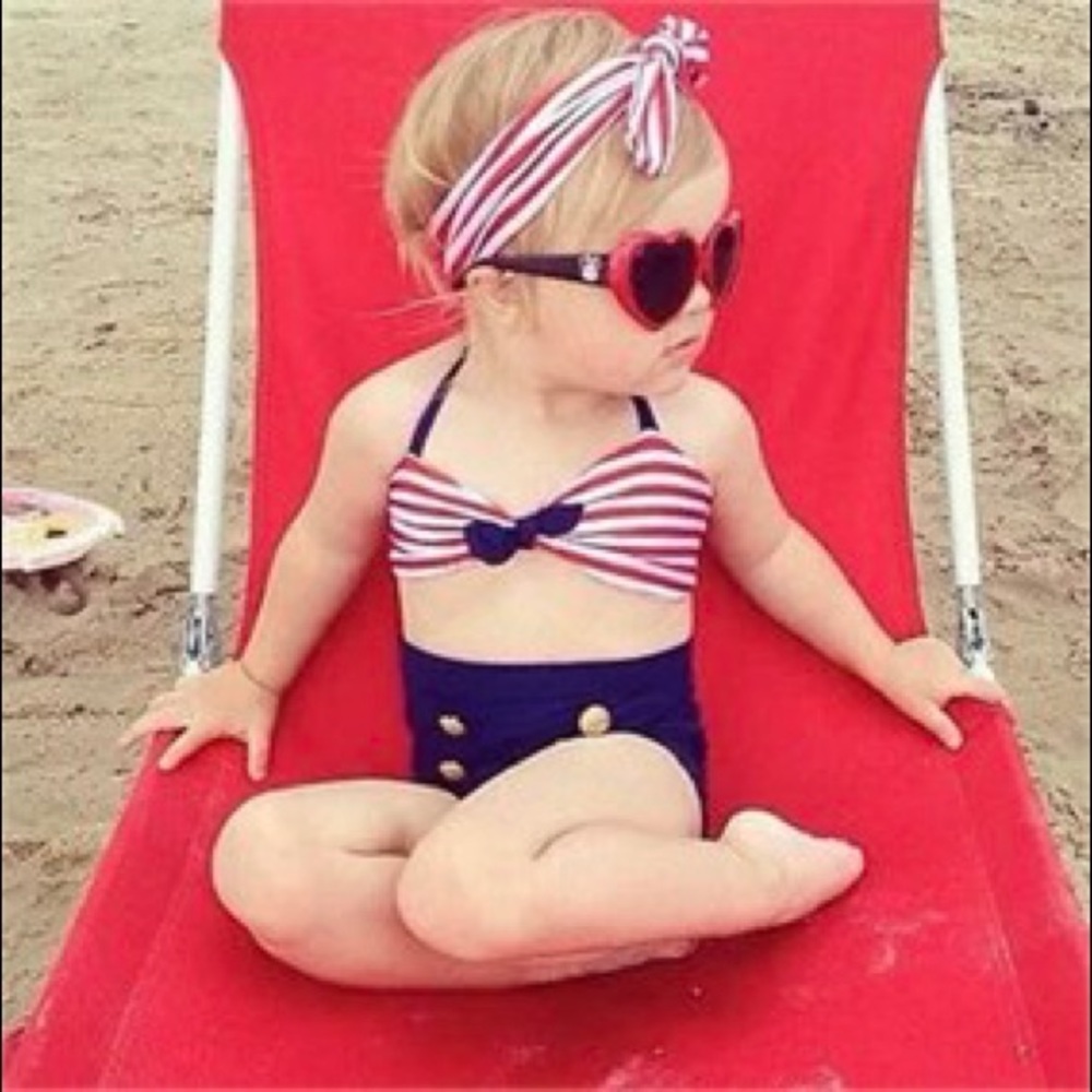 🚫SOLD🚫 3Pc. Baby Sailor Bikini